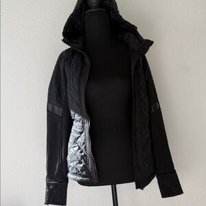 Athleta Black Quilted Puffer Jacket